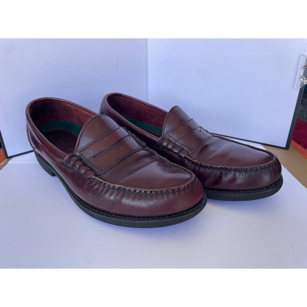 Rockport Penny Loafers Mens 10.5 Burgundy-Brown Good Leather Dressports M2887